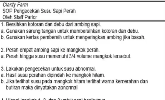 Gambar 2.5. Contoh Standard Operating Procedure Dengan Format  Hirarki