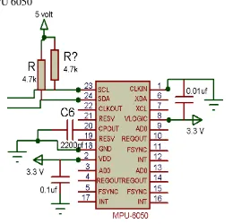 Gambar 3.3 Sistematika Sensor MPU 6050 
