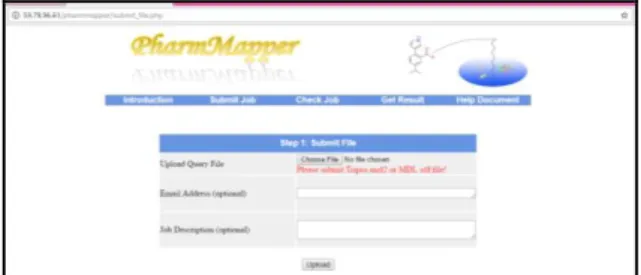 Gambar  1.  Tampilan  Webserver  PharmMapper   (PharmMapper, 2015)