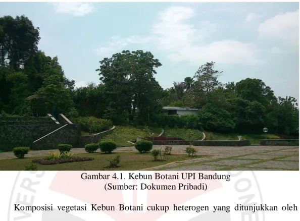 Gambar 4.1. Kebun Botani UPI Bandung  (Sumber: Dokumen Pribadi) 