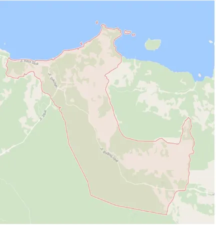 Fig. 1. Sijuk Village, Sijuk Municipality, Belitung Regency, Bangka Belitung Province (Source: Google Map, 2016)