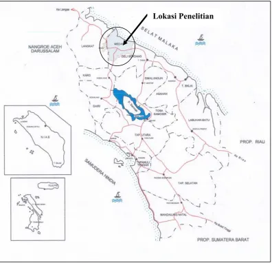 Gambar 4.1 Peta Sumatera Utara 