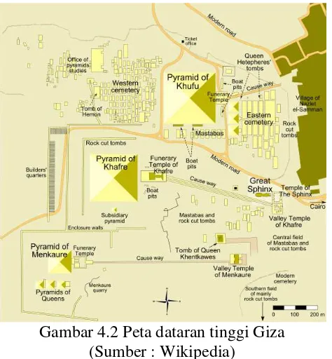 Gambar 4.2 Peta dataran tinggi Giza 