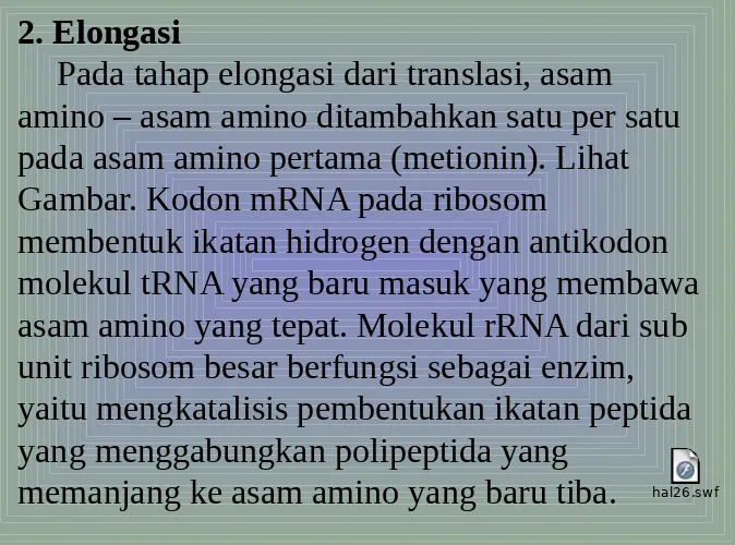 Gambar. Kodon mRNA pada ribosom 