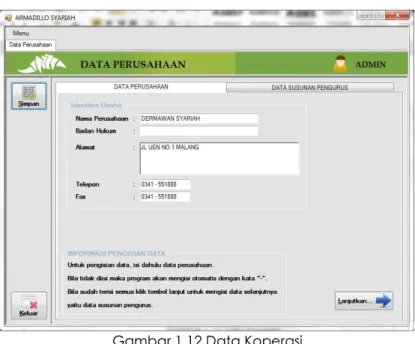 Gambar 1.12 Data Koperasi 