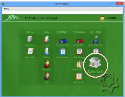 Gambar 4.02 Letak menu Utama Bank 