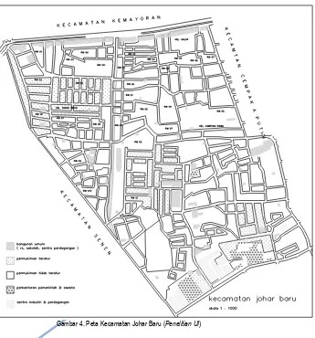 Gambar 4. Peta Kecamatan Johar Baru (Penelitian UI) 