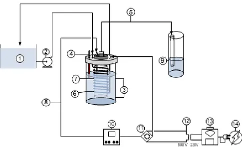 Gambar 5. Konfigurasi Peralatan Elektrolisis Plasma  Keterangan gambar: 