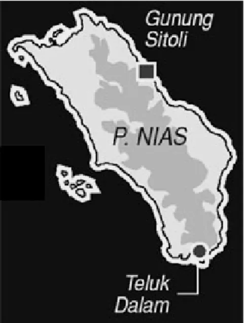 Gambar 4.  Peta  Lalulintas Darat Pulau Nias 