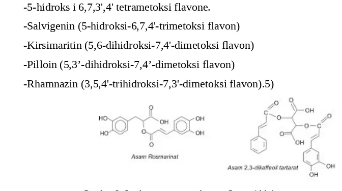 Gambar 2. Struktur senyawa golongan flavonoid lainnya.