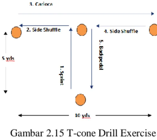 Gambar 2.15 T-cone Drill Exercise  (http://www. blog.nasm.org) 
