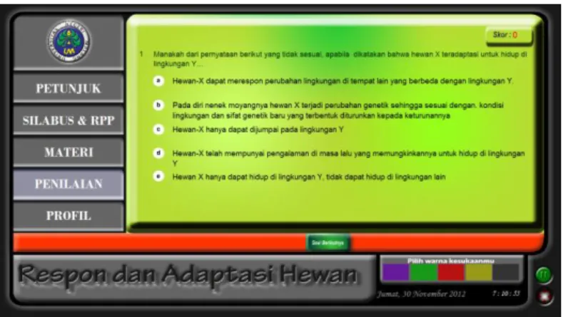 Gambar  scene soal penilaian 