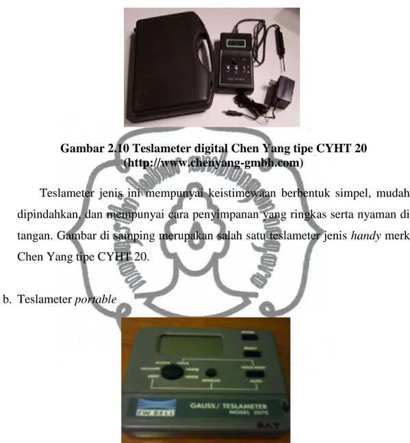Gambar 2.10 Teslameter digital Chen Yang tipe CYHT 20 (http://www.chenyang-gmbh.com)