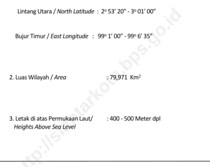 Table : 1.1.1 Letak dan Geografis