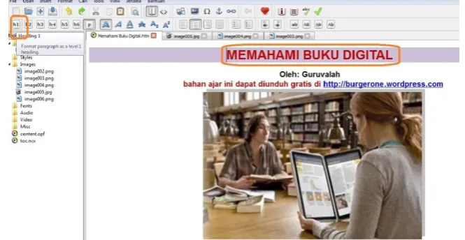 Gambar. Membuat Header untuk Topik Utama 
