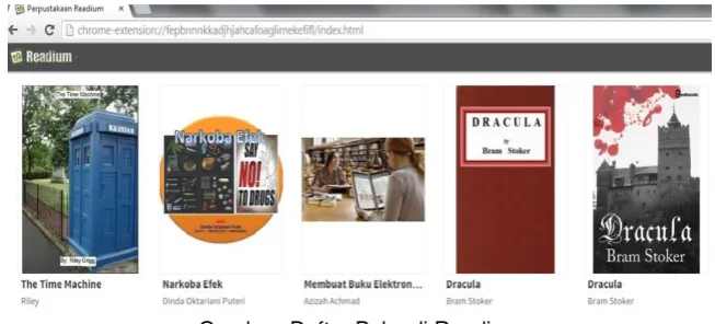 Gambar. Buku Digital dibuka dengan Readium 
