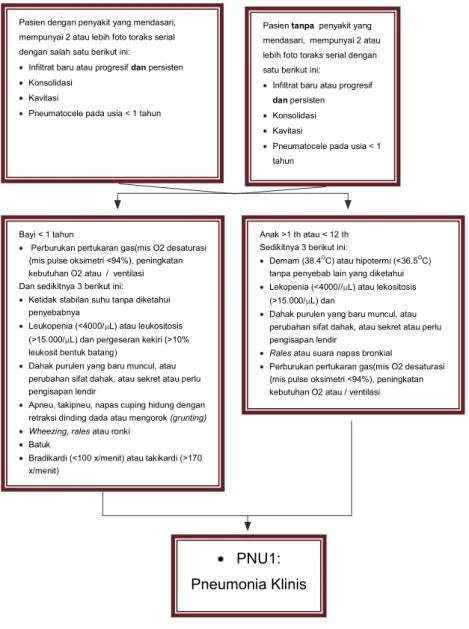 Gambar 2. Diagram Alur Kriteria Pilihan Pneumonia pada Bayi dan Anak