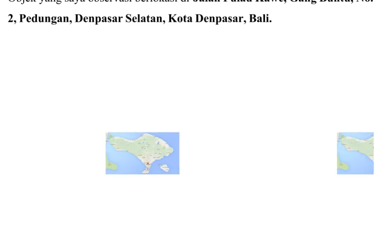 Gambar 3.1. Peta Pulau Bali Sumber : Google Maps, 2016