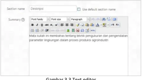 Gambar 3.3 Text editor 