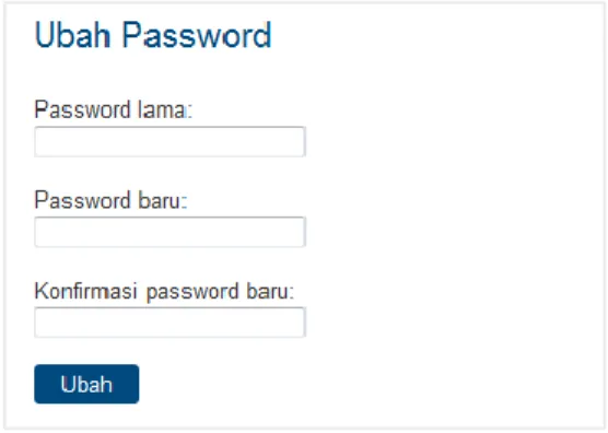 Gambar 15 Halaman ubah password pengguna 