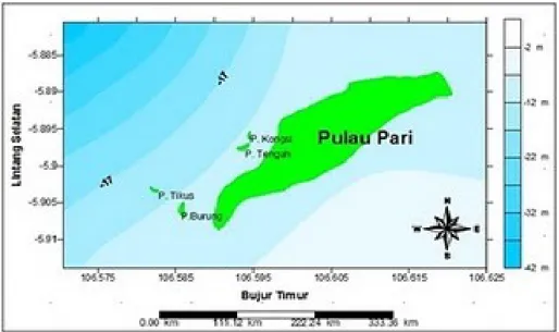 Gambar 1. Lokasi Pengamatan, Pulau Pari (Sumber : Seandy 2010)  Alat dan Bahan