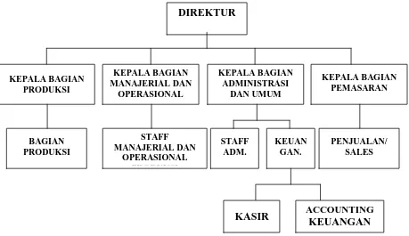 Gambar 4.1 Struktur Organisasi PT. DIAN PERKASA LANGSA 