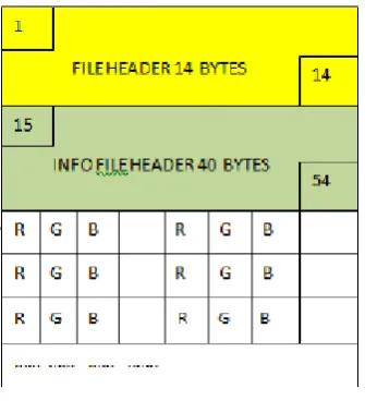 Gambar 2.2 Struktur File BMP 