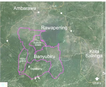 Gambar 1 : Peta Kecamatan Banyubiru dan tiga Desa (sumber : peneliti)BAB I 
