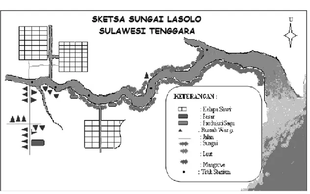 Gambar 1. Peta Lokasi Penelitian  Pengambilan  kerang  pokea  dilakukan 