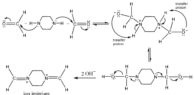 Gambar 2.  Mekanisme Reaksi Mannich Tahap Kedua 