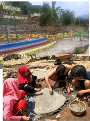 Gambar  9.  Lokasi    pembuatan  jalan  refleksi  oleh  karangtaruna  desa  Kebontunggul  Gondang Mojokerto