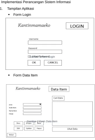 Gambar 1 Form Login