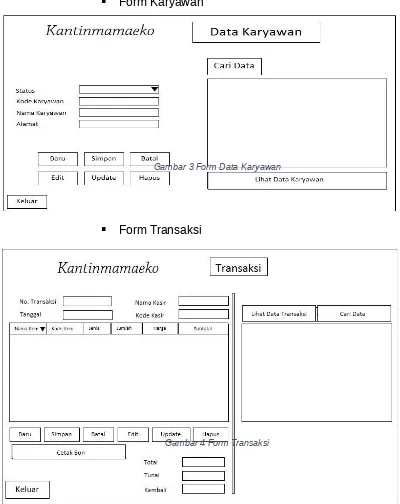 Gambar 3 Form Data Karyawan