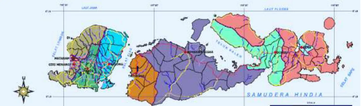 Gambar 01.  Peta wilayah kerja PNFI di Provinsi Nusa Tenggara Barat 
