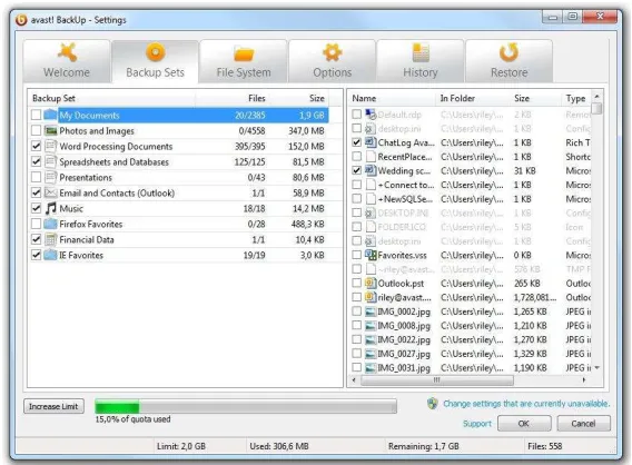 Figure 4: Settings Window 