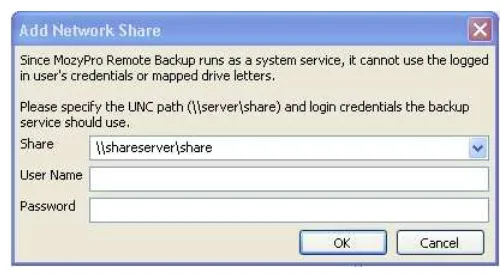 Figure 8: Network Share 