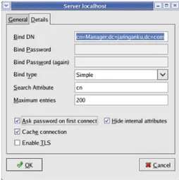 Gambar 2.5 Tampilan pengaturan hak pada server LDAP 