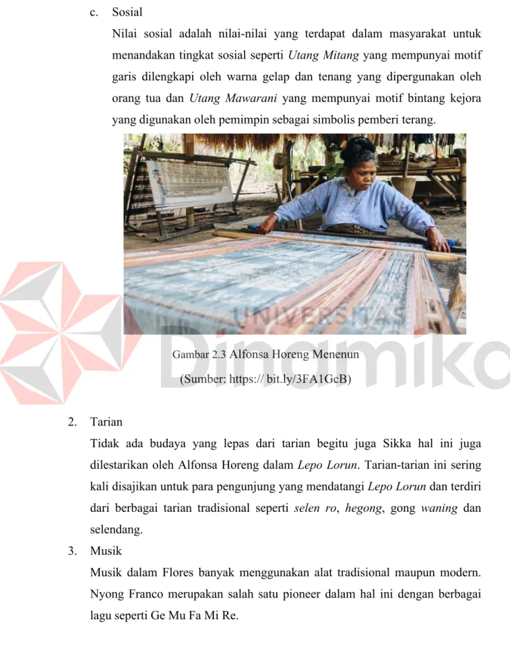 Gambar 2.3  Alfonsa Horeng Menenun  (Sumber: https:// bit.ly/3FA1GcB) 