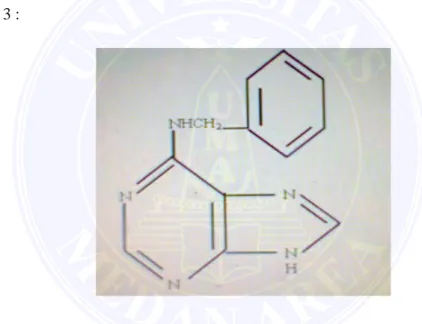 Gambar 2.3. Rumus bangun Benzyl Amino Purin (sumber : Gardner et al. 1991) 