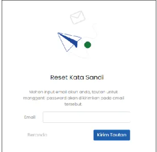 Gambar 20 Halaman Pop Up Pengisian Email Reset Password 
