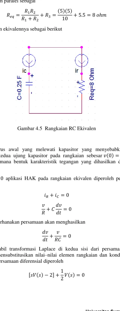 Gambar 4.5  Rangkaian RC Ekivalen 