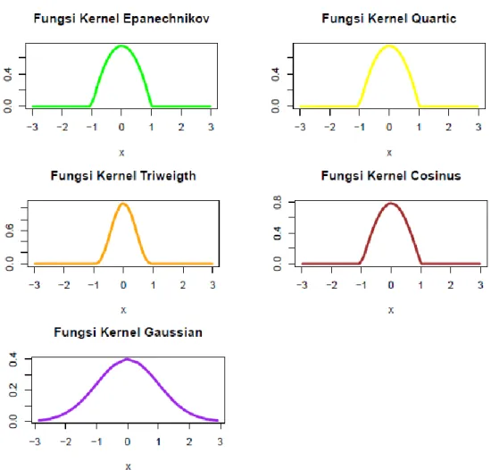 Gambar 2.1: Grafik jenis-jenis kernel 