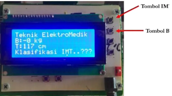 Gambar 29 Tampilan LCD system  antropometri digital 