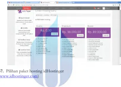 Gambar 67.  Pilihan paket hosting idHostinger  (Sumber : www.idhostinger.com) 