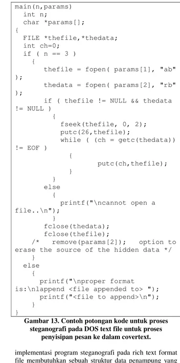 Gambar 12. Contoh potongan kode untuk simulasi  pembacaan file sampai EOF control-Z 