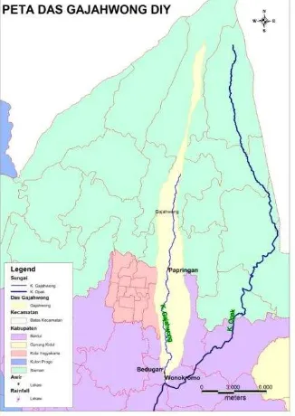 Gambar 1.  Peta Lokasi DAS Gajahwong 