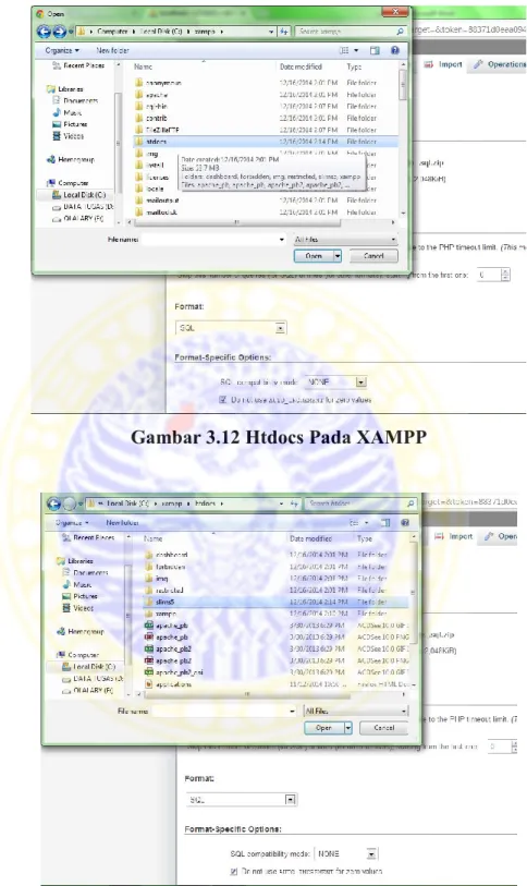 Gambar 3.12 Htdocs Pada XAMPP 