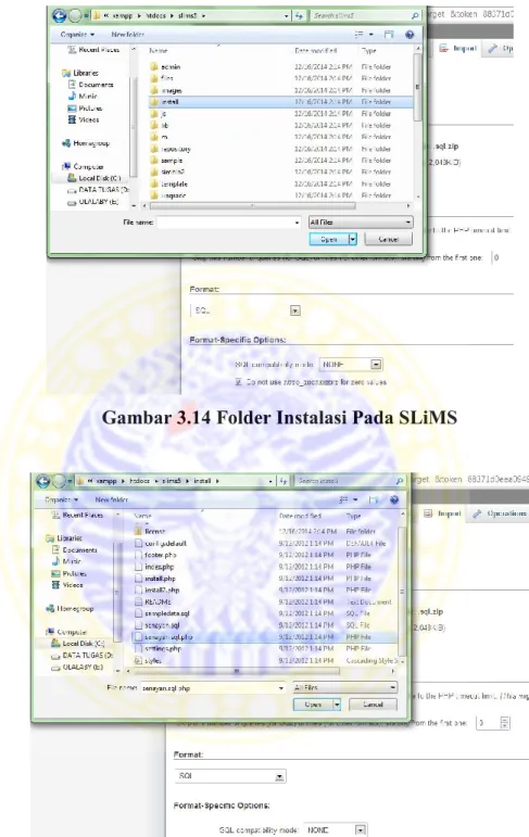 Gambar 3.14 Folder Instalasi Pada SLiMS 