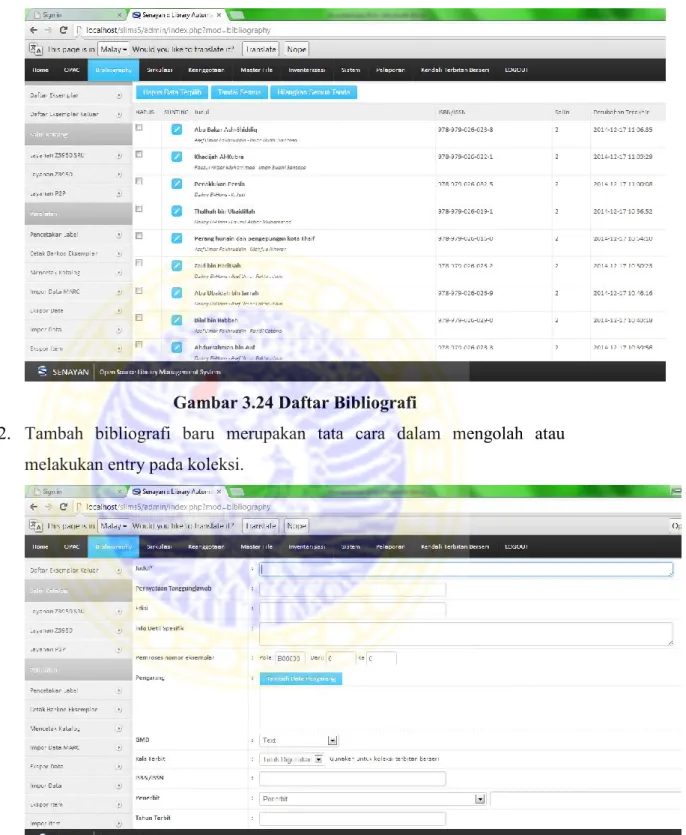 Gambar 3.24 Daftar Bibliografi 