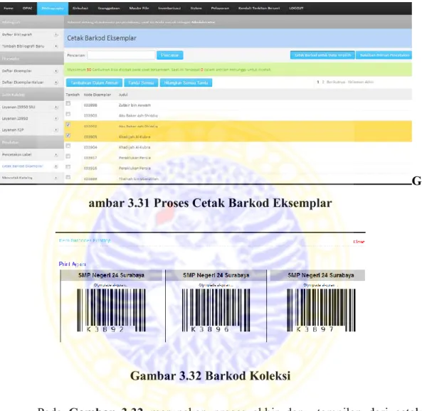 Gambar 3.32 Barkod Koleksi 